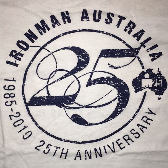 Worn spotted rare collector Australia 25th IronMan collector running T shirt XL - Picture 2 of 4